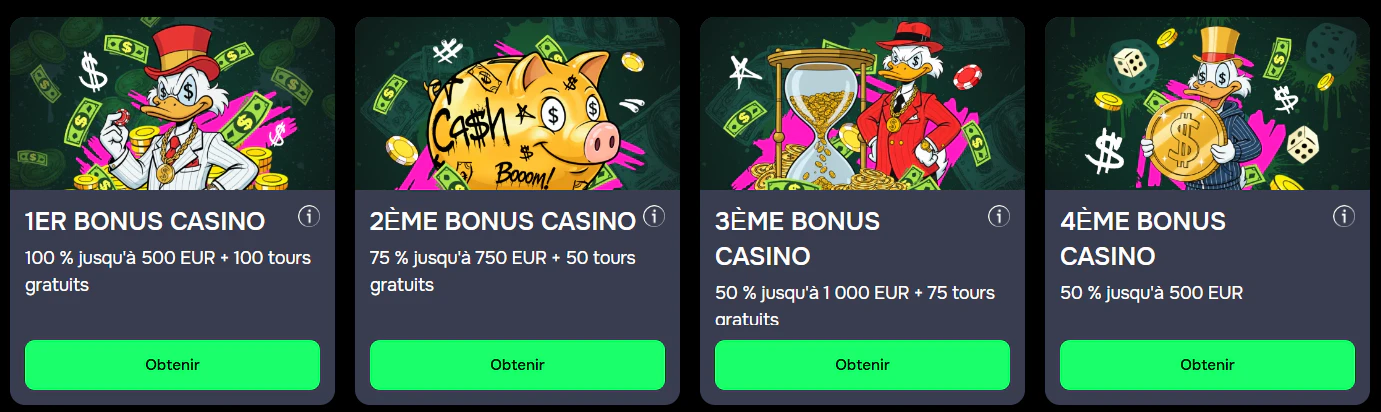 Bonus et offres promotionnelles proposés par Cashobet